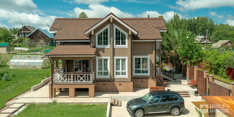 Дом из клееного бруса по проекту \"Прага-мини v.2\" Фото 1